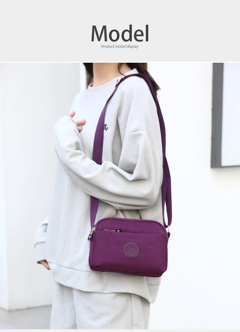 Luxury Bag Women Oxford Crossbody Bag Large Capacity Multi Pocket Wear Resistant Female Shoulder Bag Wallet for Women Men