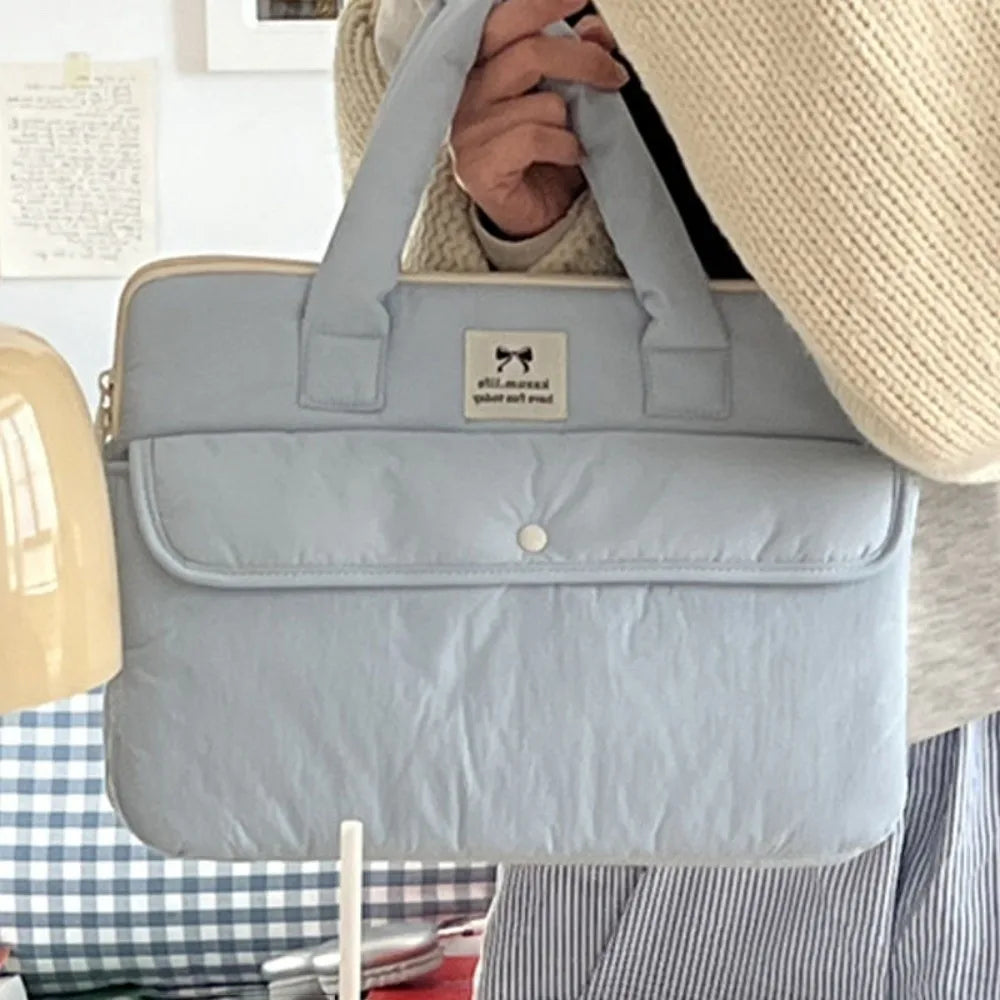 Computer Cover 15.6inch Portable Laptop Bags with Handle Lightweight Laptop Case Cute Cartoon Notebook Sleeve Office Use