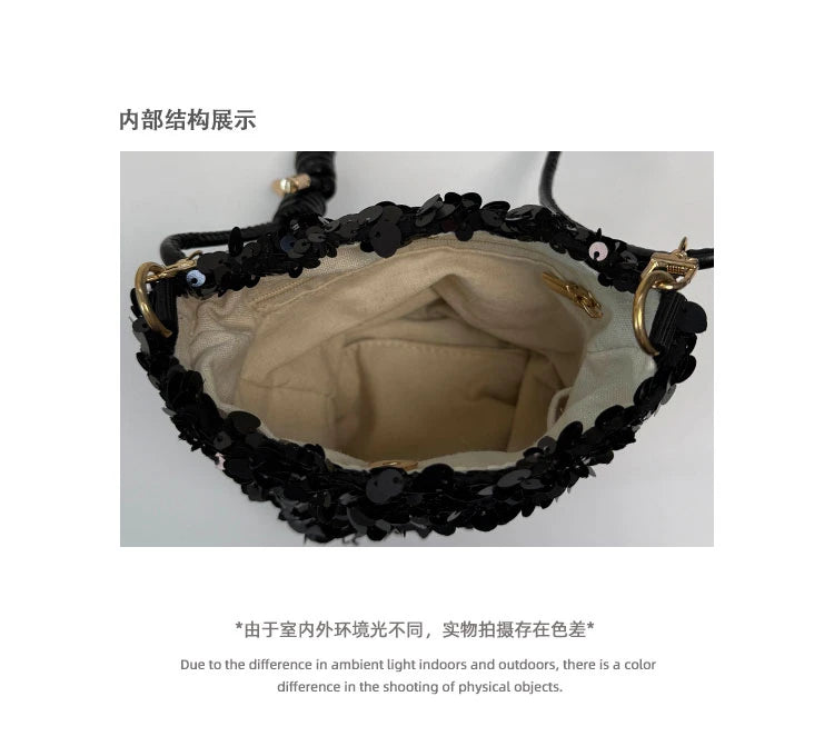 2025 New Large Sequined Bags for Women Are in Trend This Year – Large-Capacity Tote Bags with a Stylish Texture, Suitable as Sho