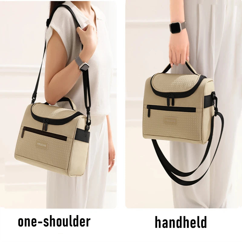 New Tote Cooler Lunch Bags Portable Outdoor Picnic Office School Insulation Bag with Shoulder Strap