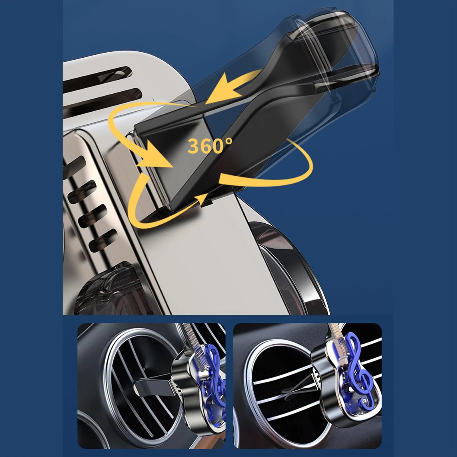 Car Aromatherapys Clip Guitar Shape Freshener Vent Mount Fragrances Diffuser Perfumes Scent Diffuser Dispenser Car Interior Deco