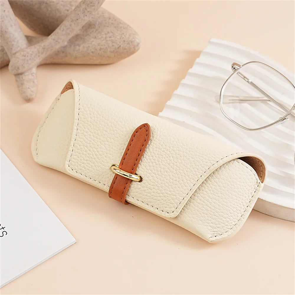 Luxury Pu Leather Glasses Bag Woman Portable Eyeglasses Protect Case Unisex Fashion Travel Sunglasses Case Eyewear Accessories
