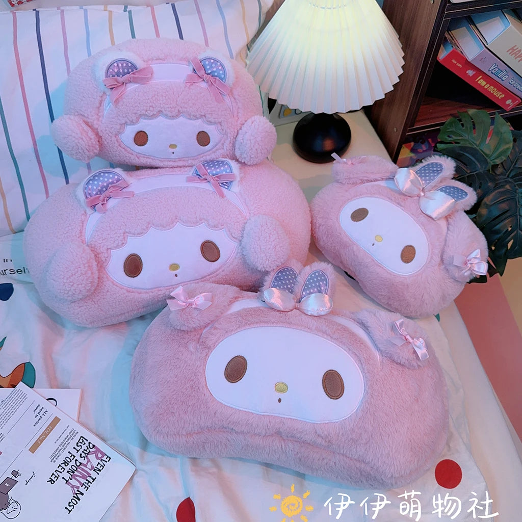 Sanrio My Melody Headrests Car Neck Pillows My Sweet Piano Pillows Car Interior Pillows Driving Neck Pillows Seat Waist Pillows