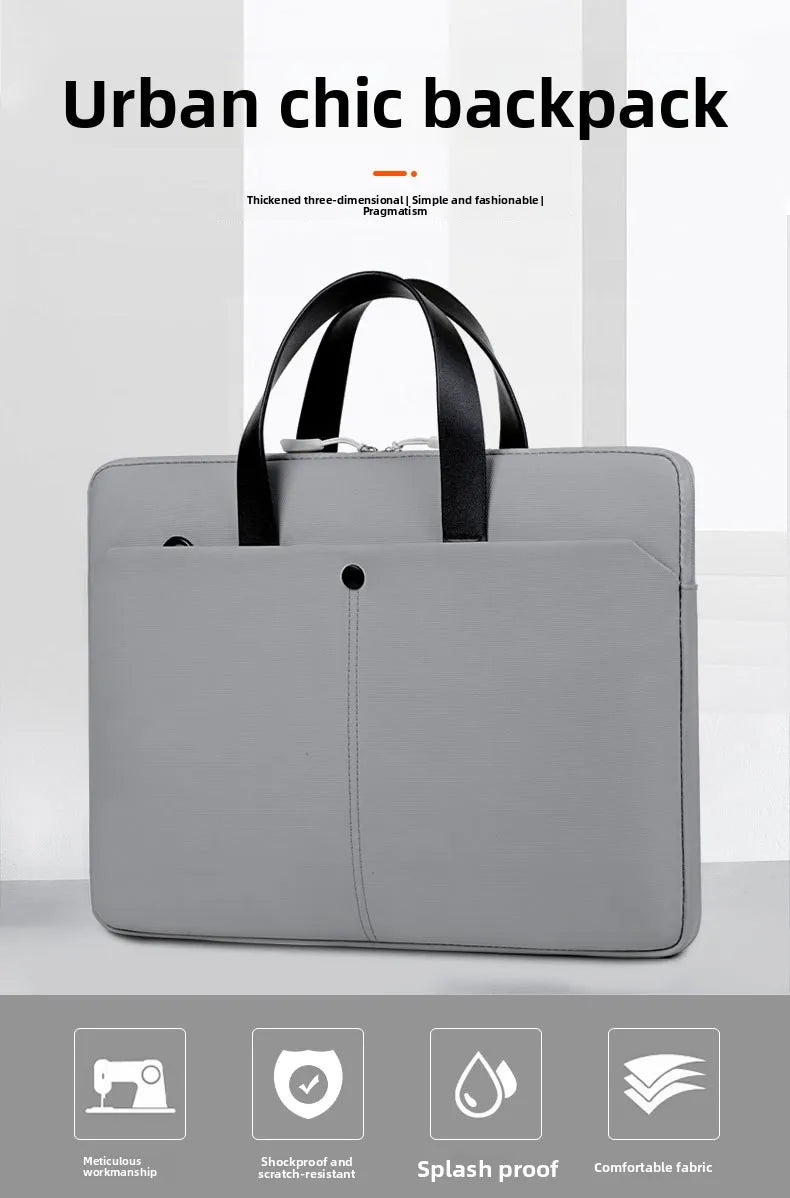 Commuting Laptop Bag, 14 Inch And 15 Inch Waterproof Crossbody Bag, Hand-held Briefcase, File Bag, Conference Materials Bag