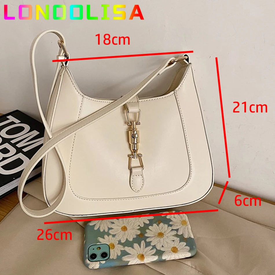 Luxury Brand Purses and Handbag Top End Quality Designer Leather Shoulder Crossbody Bag for Women 2022 Fashion Underarm Girl Sac