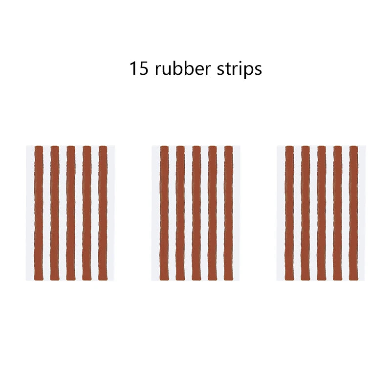 Car Tire Repair Tool Kit Vacuum Tyre patches maintenance special tool with Rubber Strips Glue Auto Bike Motorcycle Puncture Plug