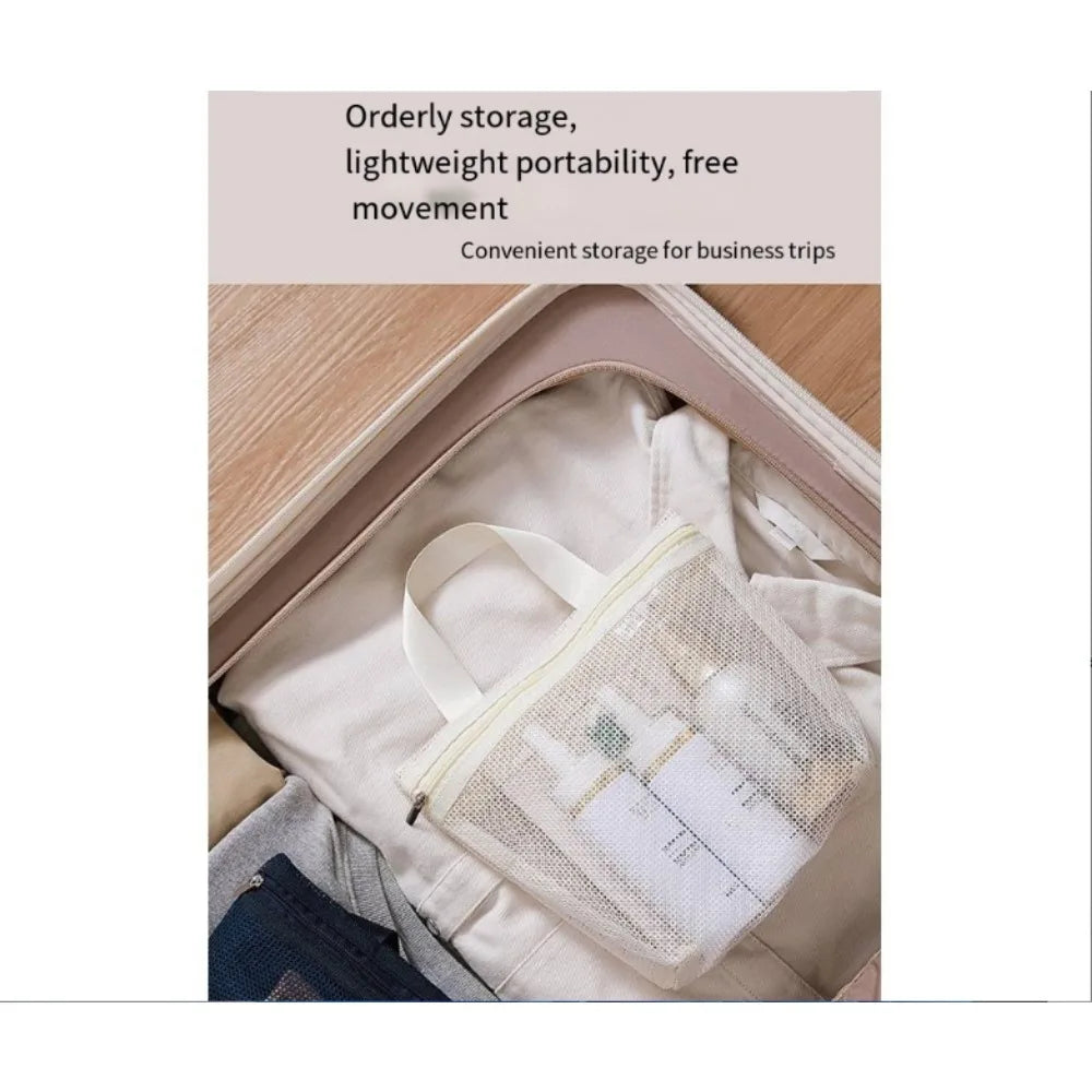 Mesh Makeup Toiletry Storage Bags Handbags Portable Travel Washing Body Shower Tools Organizer Hanging Cosmetic Organizer Pouch