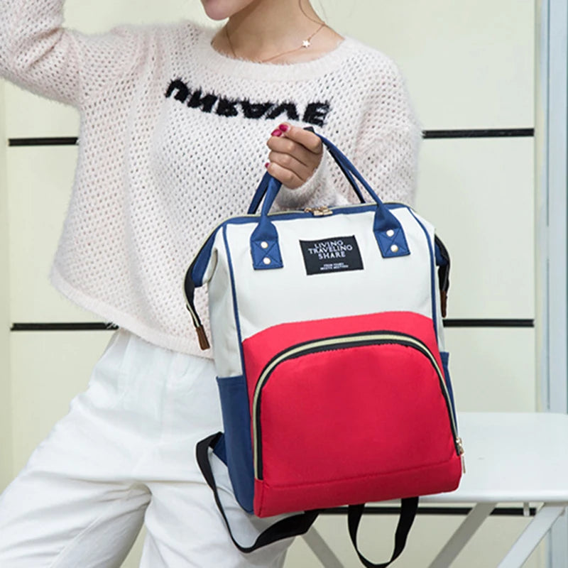 Large Capacity Canvas Mummy Bag Multifunctional Baby Bottle Thermal Insulation Travel Storage Bag Fashion Mummy Bag Hanging Bag