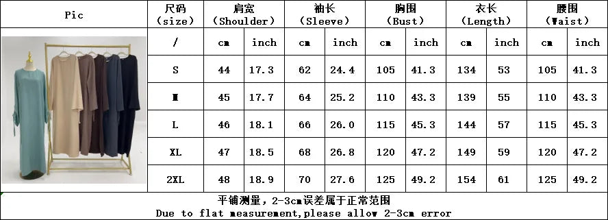 2024 Saudi Arabia Muslim Women Modest Dress Eid Dubai Plain Abaya Islamic Holiday Party Solid Turkey Lace-up Cuffs Long Clothes