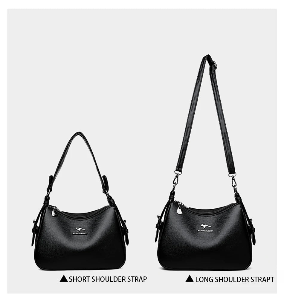 Luxury Designer Ladies Handbags New High Quality Leather Shoulder Bag For Women Female Retro And Minimalist Crossbody Bags Purse