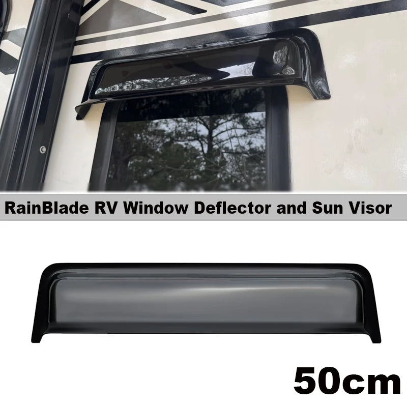 50cm RV Window Rain Deflector Guard RainBlade Deflects Rain And Sun Protection For Camper Van Windows RV Replacemen Accessories