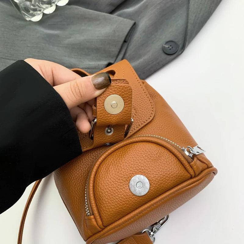 Korean Fashion Backbag Casual Travel Bag Classic Flower Backpack 2024 Pu Leather Women Bags Foreign Trade Bag Women'S Backpack