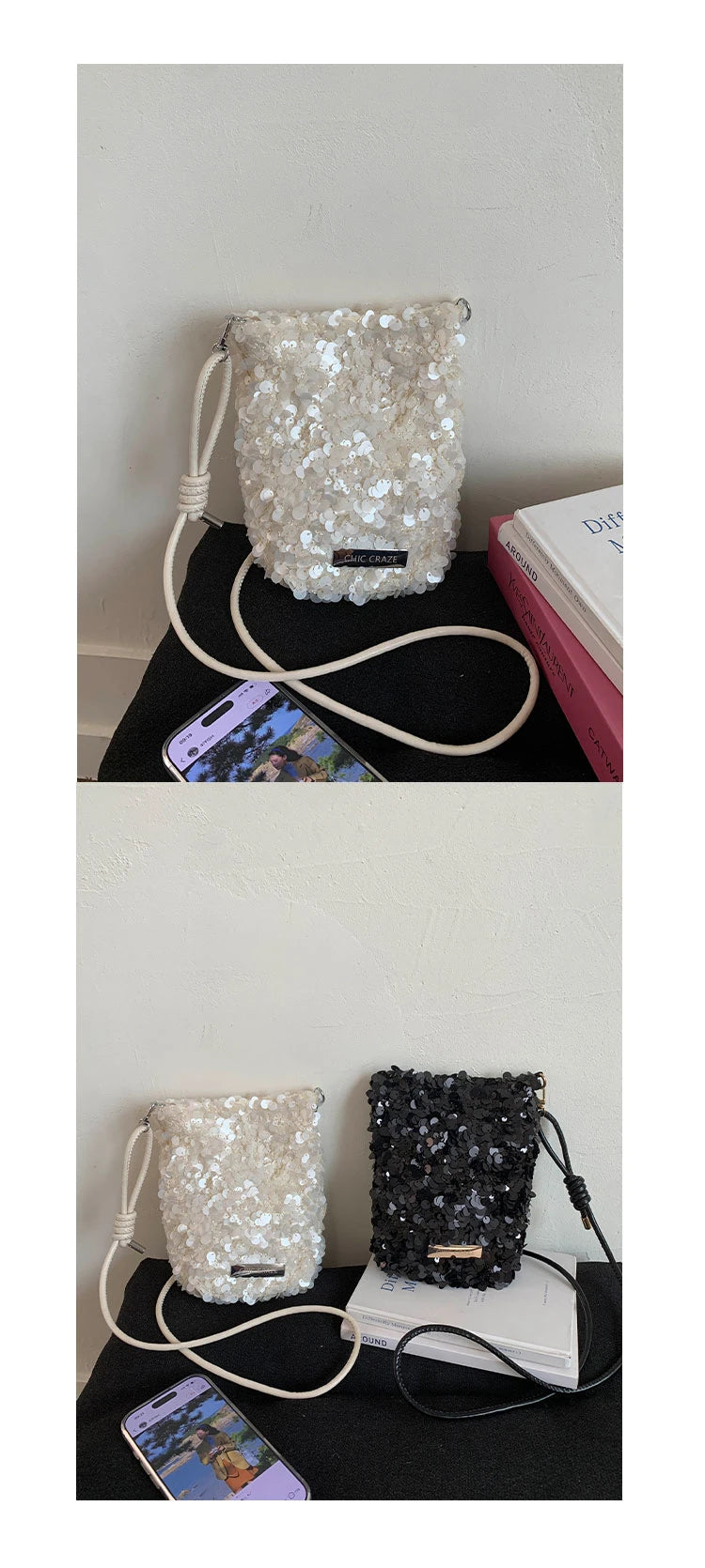 2025 New Large Sequined Bags for Women Are in Trend This Year – Large-Capacity Tote Bags with a Stylish Texture, Suitable as Sho