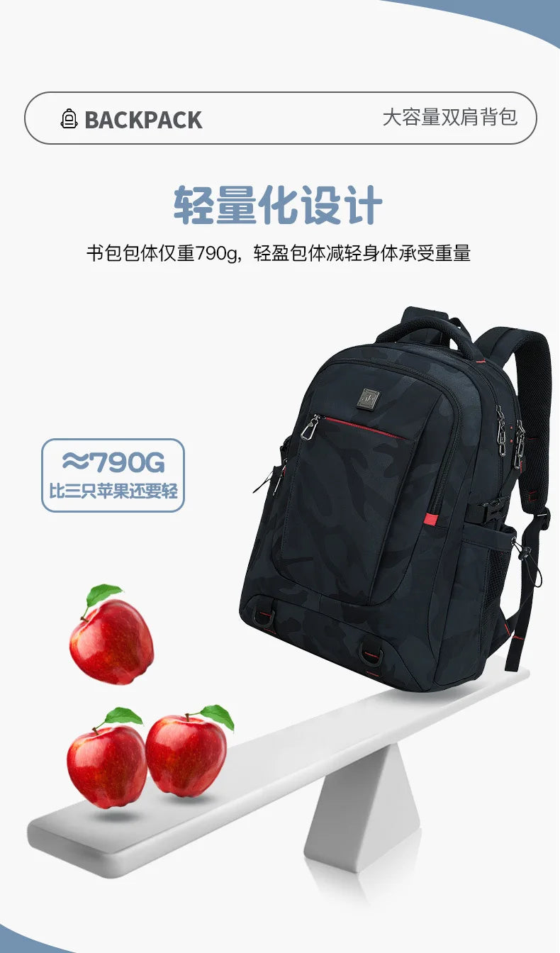 Backpack Primary School Middle School Students High School Bags Large Capacity Ultra-light Load Reduction Outdoor Travel Busines