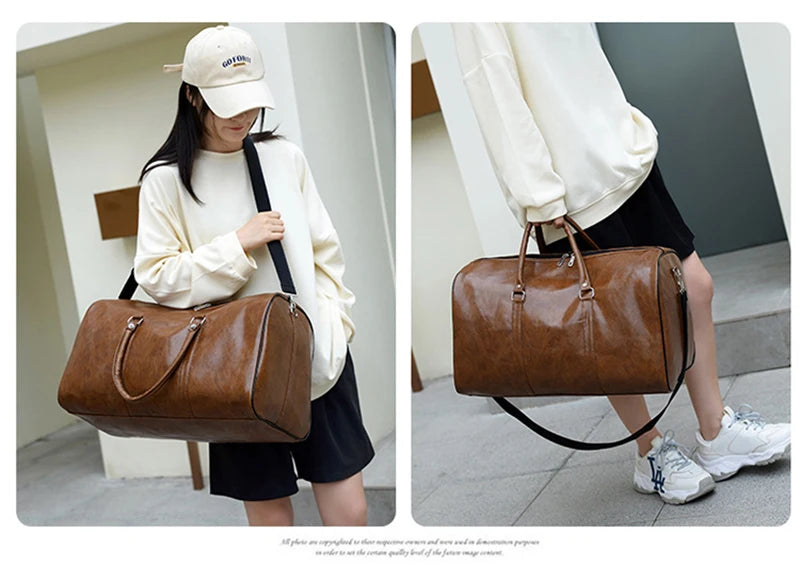 Gym Fitness Bags for Man Leather Travel Duffle Luggage Waterproof Shoulder Swimming Outdoors Boston Sports Female Bags Handbag