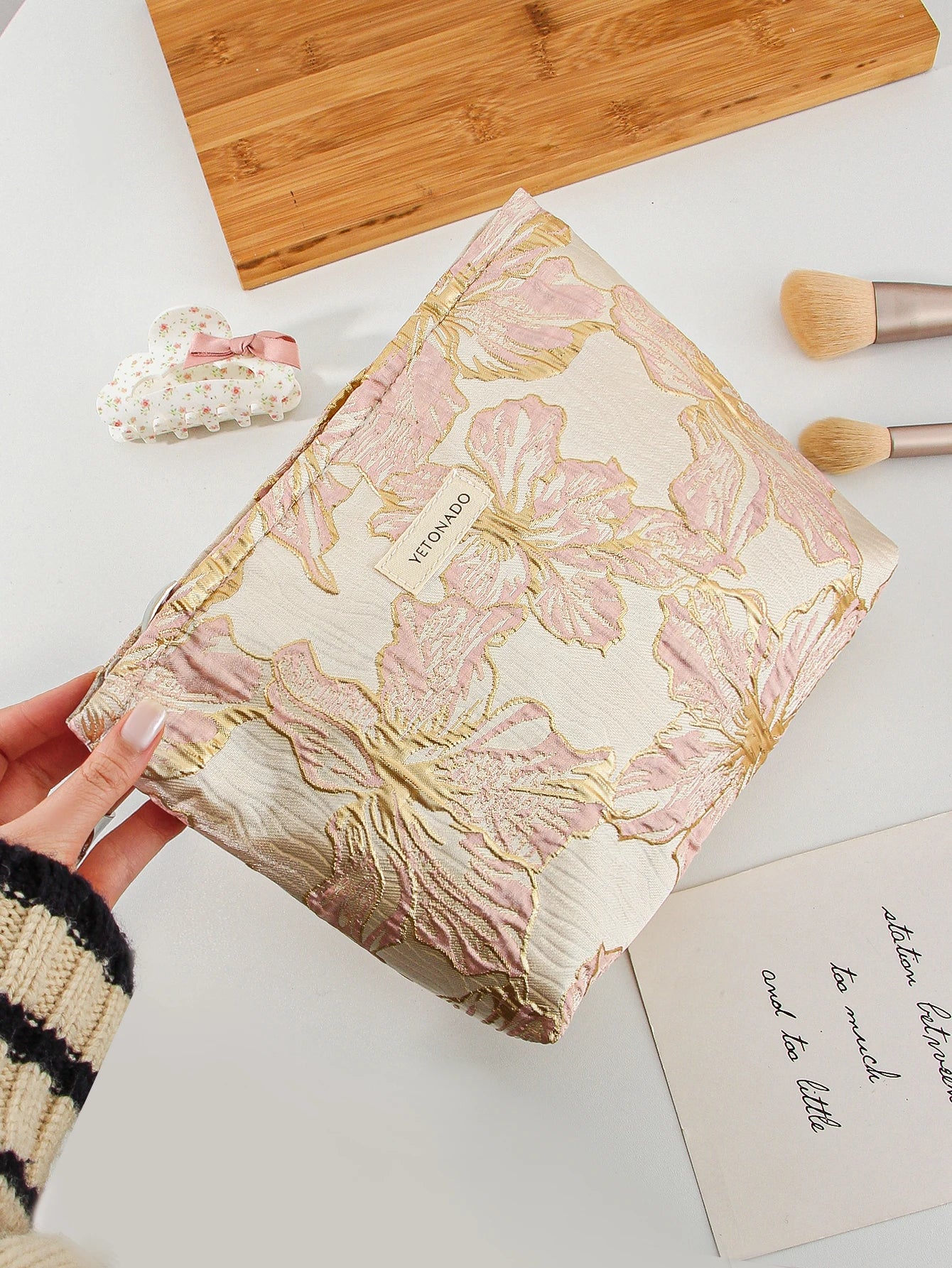 1pc/Set Makeup Bag Cosmetic Bag Skincare Bag Toiletry Bag Make Up Bag Makeup Bags Mom's Gift Birthday Gift Travel Essentials