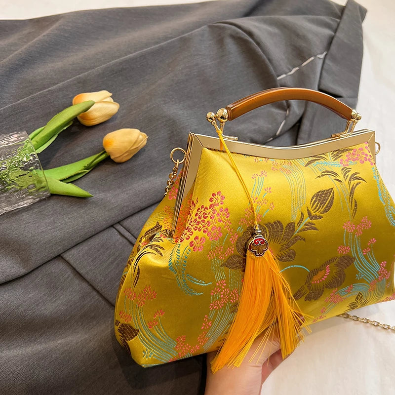 Luxury Women Party Dinner Bag Fashion Ladies Dinner Bag Elegant Wooden handle Simple Formal Gorgeous Crossbody Daily use Purse