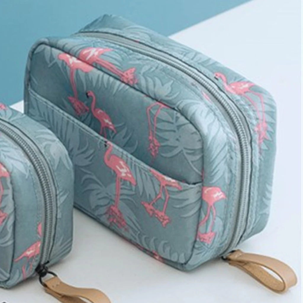 Fashion Mini Cosmetic Bag Women Flamingo Makeup Bags Travel Organizer Toiletry Kits Portable Makeup Bags Beautician