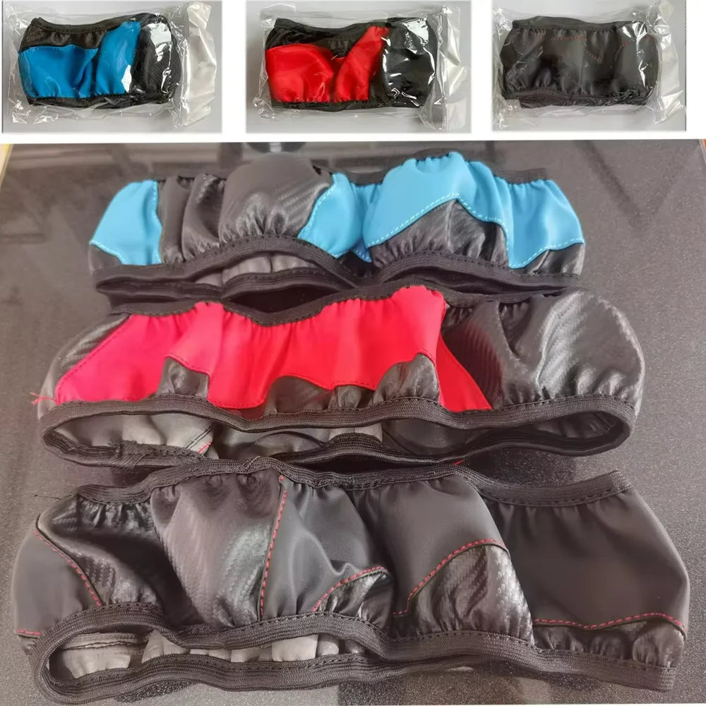 Car Steering Wheel Cover Breathable Anti Slip PU Leather Steering Covers Suitable 37-38.5cm Auto Decoration Carbon Fiber