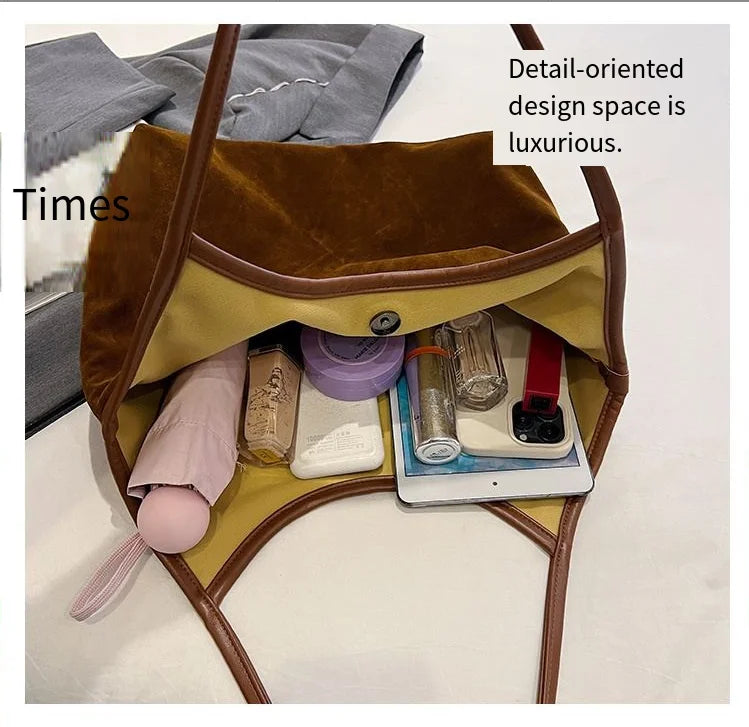 Lady tote bag - stylish, versatile, high-end, retro, large capacity at the armpit, single shoulder, suitable for daily commuting