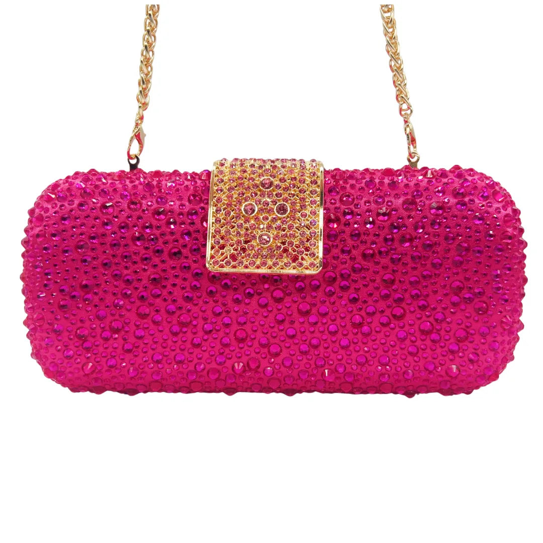 Luxury Evening Bag for Women Fashion Small Clutch Rhinestone Handbag Vintage Beaded Polyester Fiber Hard Shell Handbag
