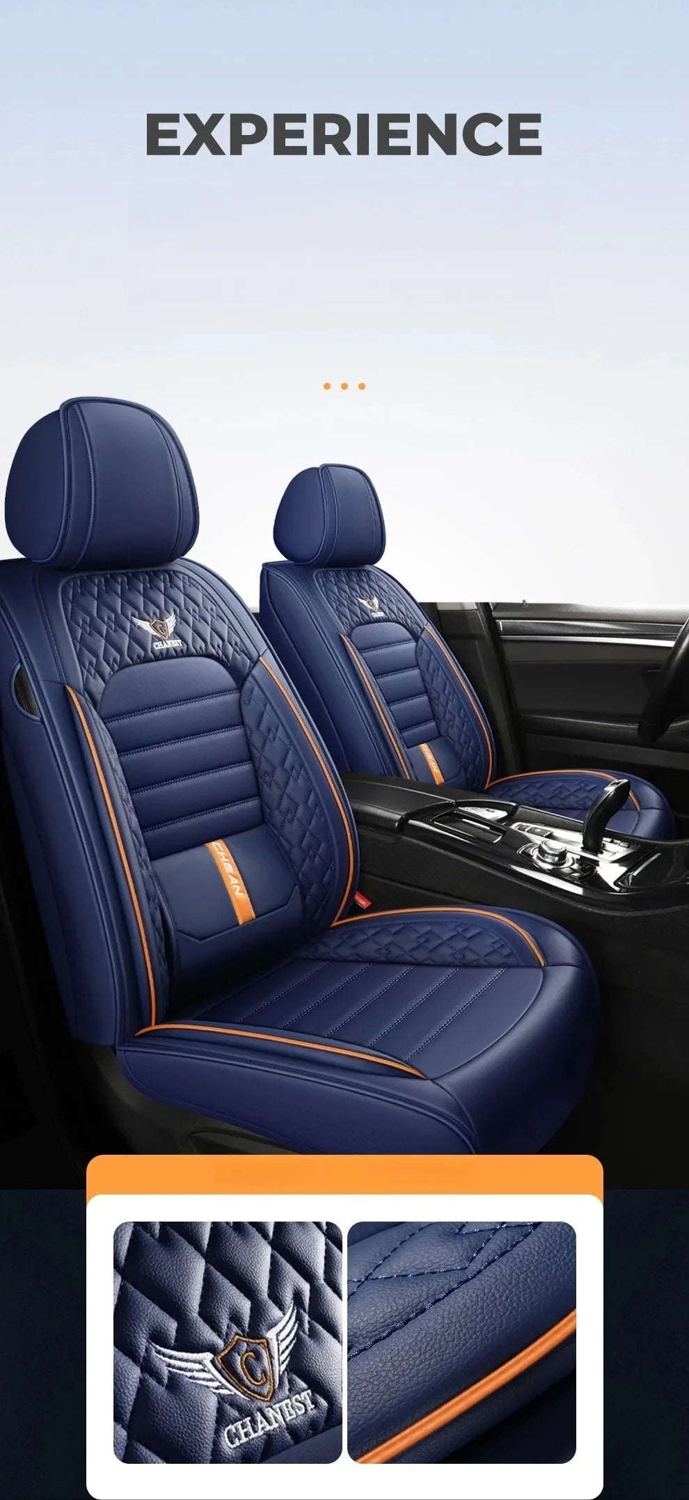 Ultra-Comfy & Durable Full-Wrap Leather Car Seat Covers – Premium Craftsmanship, All-Season, Universal Fit for Most Vehicles