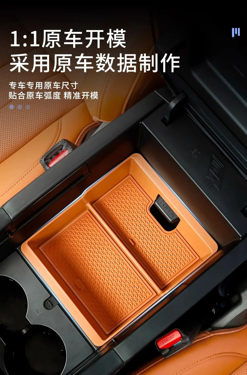 Hidden Storage Box For Great Wall GWM Haval H9 II 2024 2025 2nd Gen Car Center Console Armrest Box Layered Organized Container