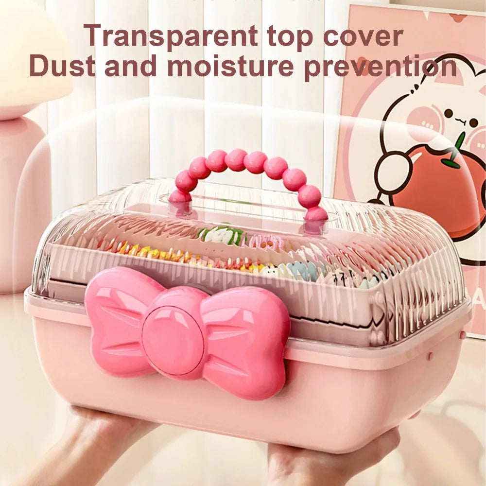 Multi-layer Hairpin Storage Box Cute Girls Jewellery Box Children's Hair Accessories Storage Box Toy Storage Box