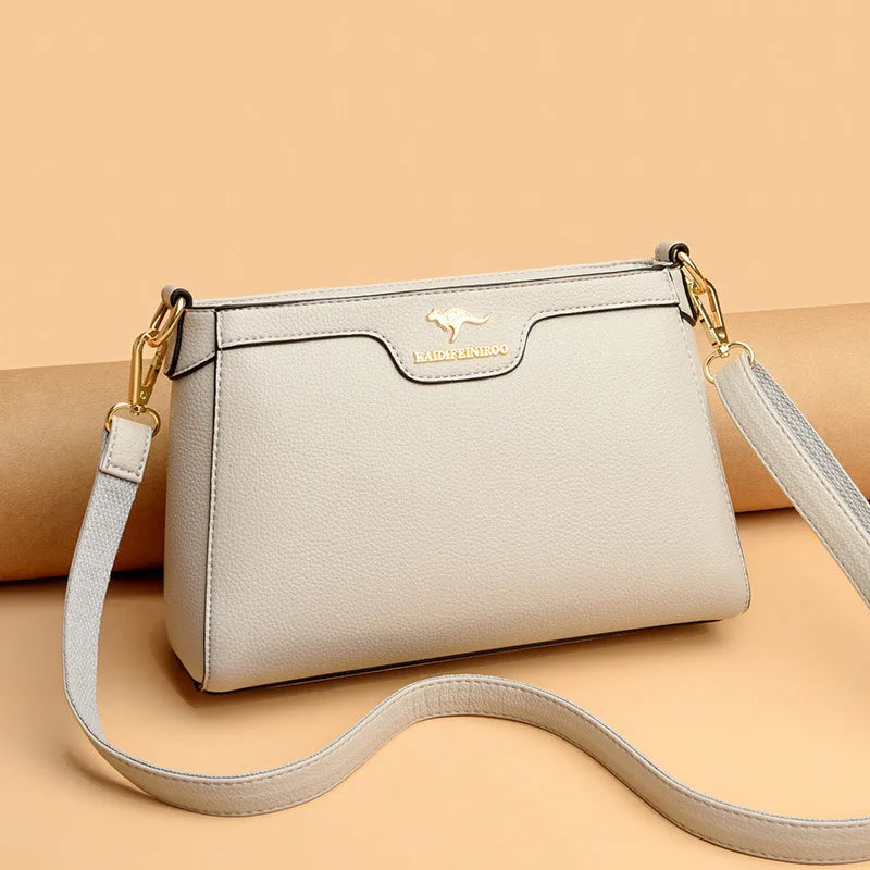 Fashionable Urban Women's Crossbody Bag Single Shoulder Bag Small Square Bag Stylish Mom Bag PU Material Medium Size Zipper O...