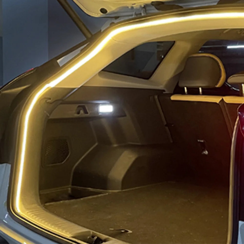 LED Car Trunk Light Strip 2/4M No Drilling Dynamic Flowing Light Strip Car Trunk Ambient Lighting Strip for Truck Trunk Decor