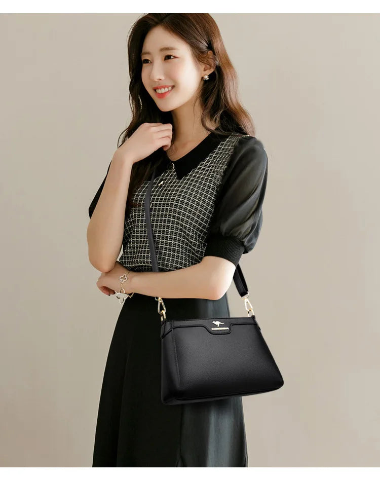 Fashionable Urban Women's Crossbody Bag Single Shoulder Bag Small Square Bag Stylish Mom Bag PU Material Medium Size Zipper O...