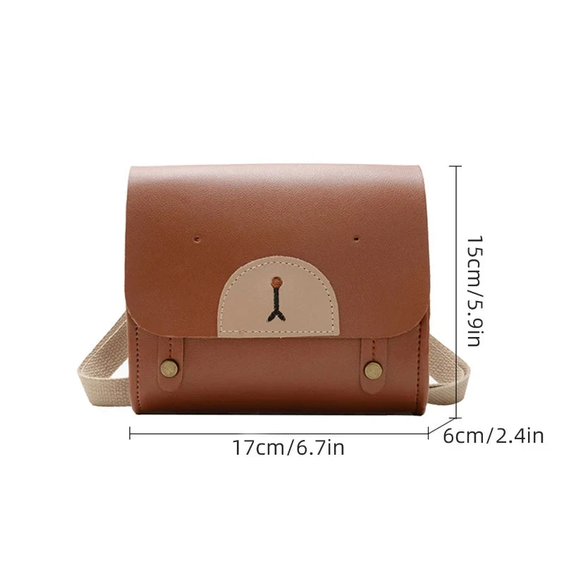 Bear Baby Backpack Bag PU Leather Infant Kindergarten Kids School Bags for Girls Boys Children Shoulder Bag 2-8Y Small Size