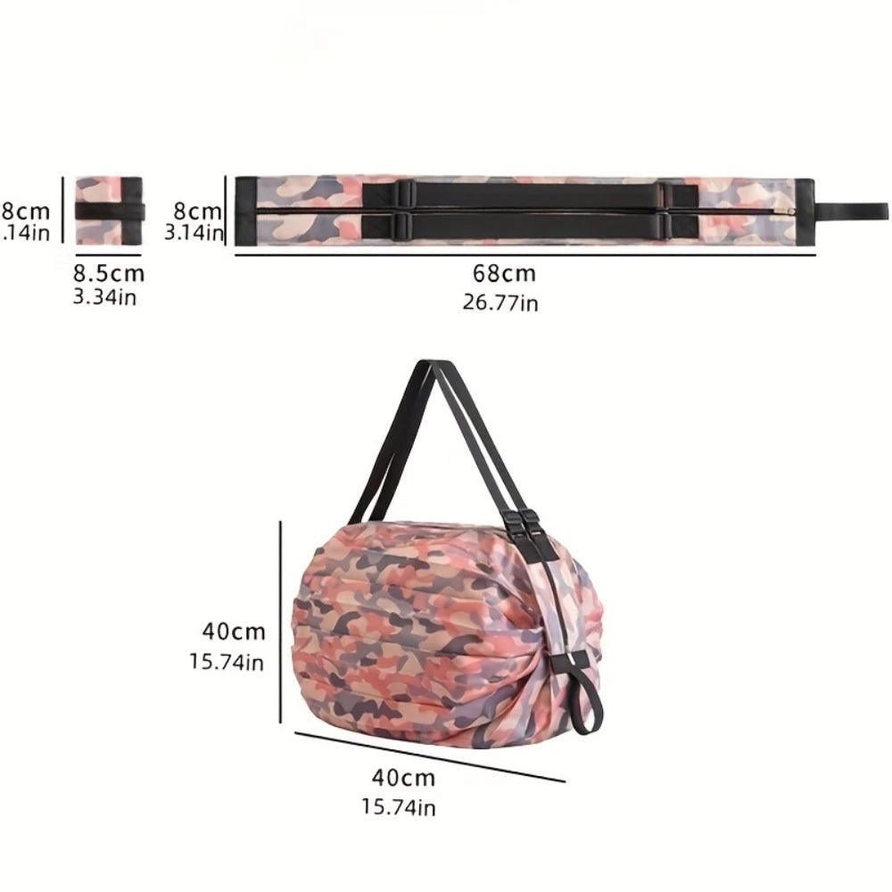 Folding Shopping Bag With Large Capacity And Portable Hand-held Spring Roll Bag For Japanese Accordion Supermarket Shopping