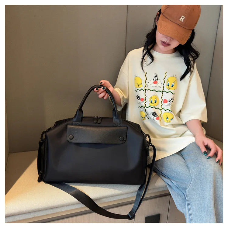 Sports Gym Bag for Women Travel Duffle Bag with Shoe Compartment & Wet Pocket Fitness Weekender Overnight Luggage Yoga Bag