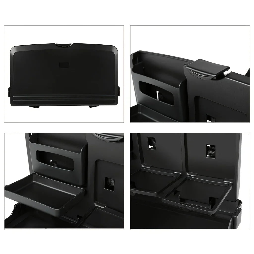 Holders, Phone Slot and Plenty of Storage, Easily Mounts To Car Seat Back Backseat Organizer Features Foldable Tray, Dual Cup