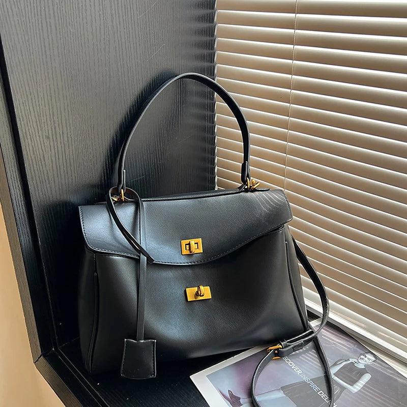 Branded Shoulder Bags Luxury Women Soft PU Leather Solid Color Large Capacity Shopper Totes 2025 Latest Luxury Designer Handbags