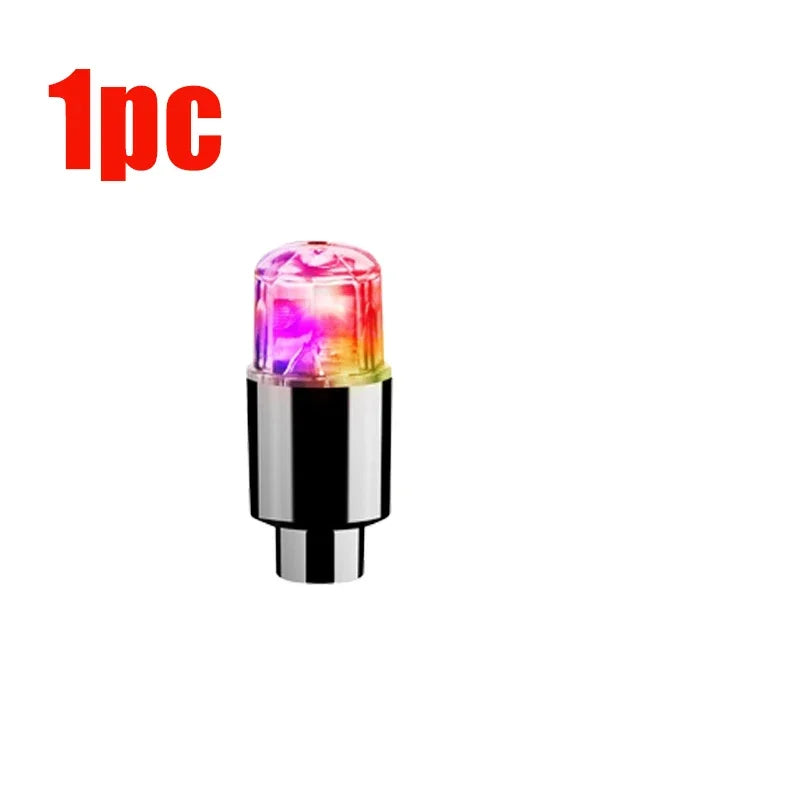 Car Hub Ambient Light Bicycle LED Tire Lights Universal Car Neon Lamp Valve Cover Lights Tire Colorful Flashing Bulb Decoration
