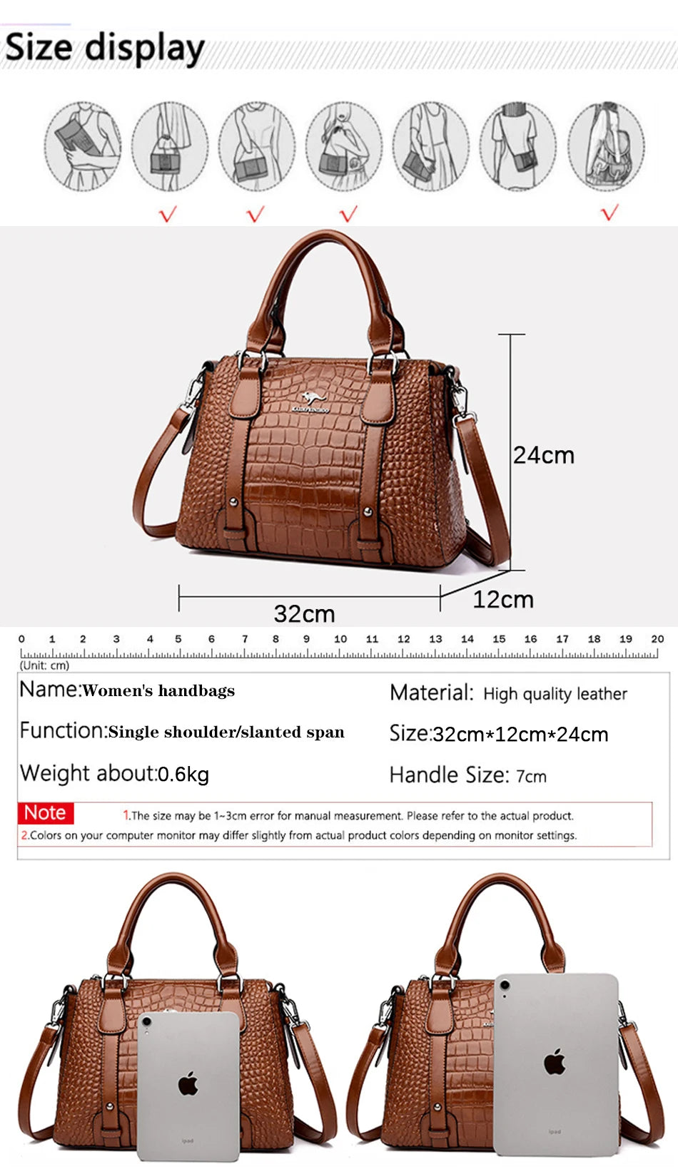 Luxury Designer Handbag Brand High Quality Soft Leather Shoulder Crossbody Bag for Women Bag Large Capacity Leisure Handbag 2024