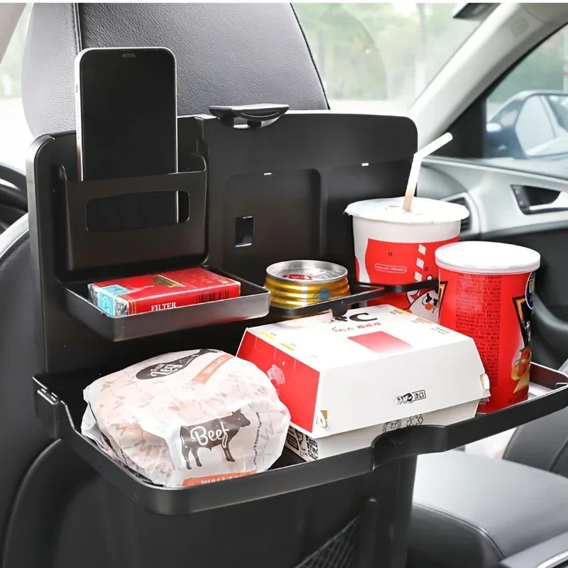 Holders, Phone Slot and Plenty of Storage, Easily Mounts To Car Seat Back Backseat Organizer Features Foldable Tray, Dual Cup