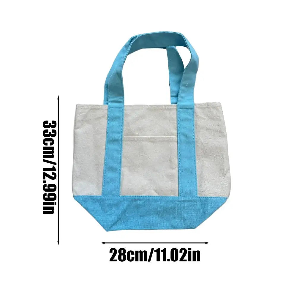 Canvas Tote Bag Large Canvas Tote Bags Reusable Grocery Carrier Fashionable Shopping Pouch For Camping  Single Shoulder Bags