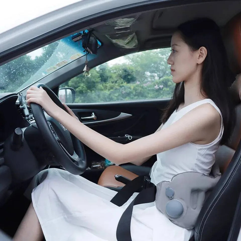 Lumbar Support For Cars High-speed Rail Airplanes Travel Lower Back Pain Relief Seat Pillow Waist Cushion Inflatable Backrest