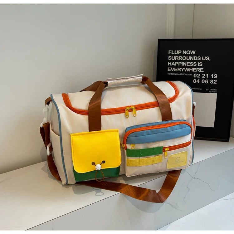 Travel Bag, Duffel Bag Cosmetics Bag, Professional Fitness Bag, Yoga Swimming Training Backpack, Satchel Shoulder Crossbody Tote Bag, Suitable for Men and Women