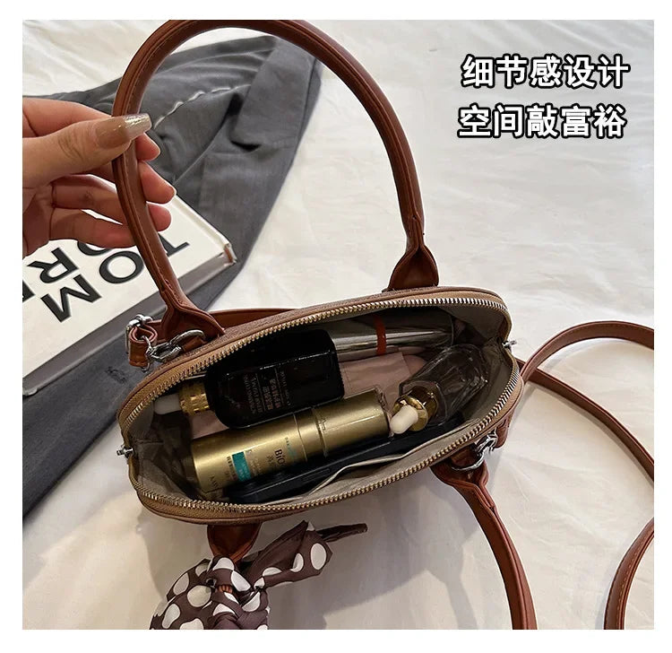 2024 New! Retro Stylish Ruffled Shell Bag - High - End Printed, Ideal for Women's Casual Outings & Versatile Use Free Shipping