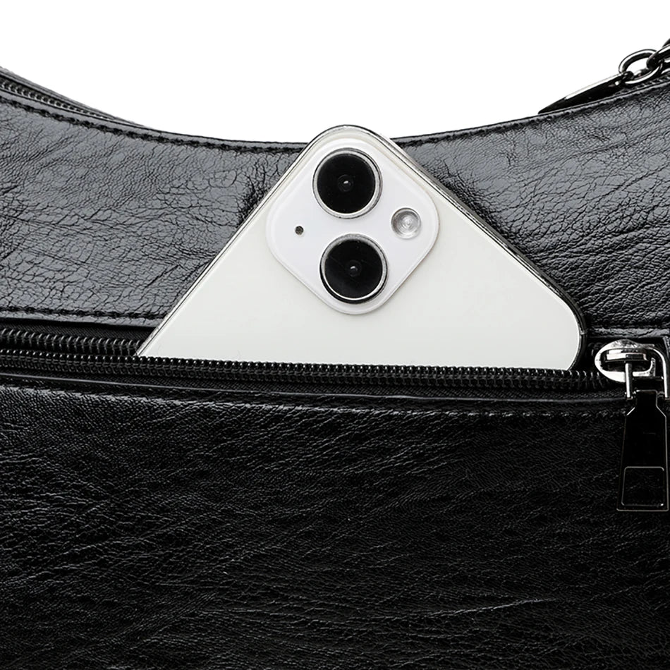 Luxury Designer Ladies Handbags New High Quality Leather Shoulder Bag for Women Female Retro and Minimalist Crossbody Bag Purses