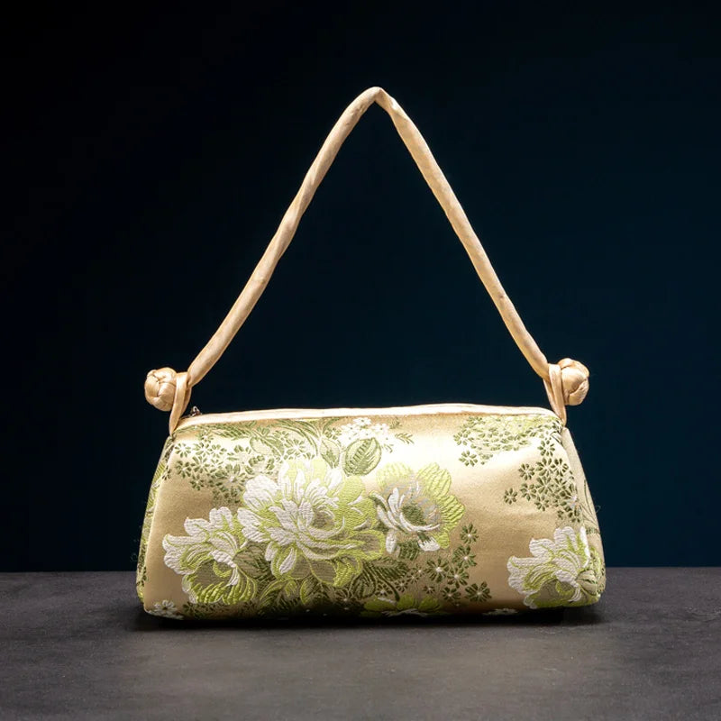 Luxury Silk Embroidered Women Bag 2025 New Fashion Matching Bride Women Handbag Evening Bag Shoulder Bag