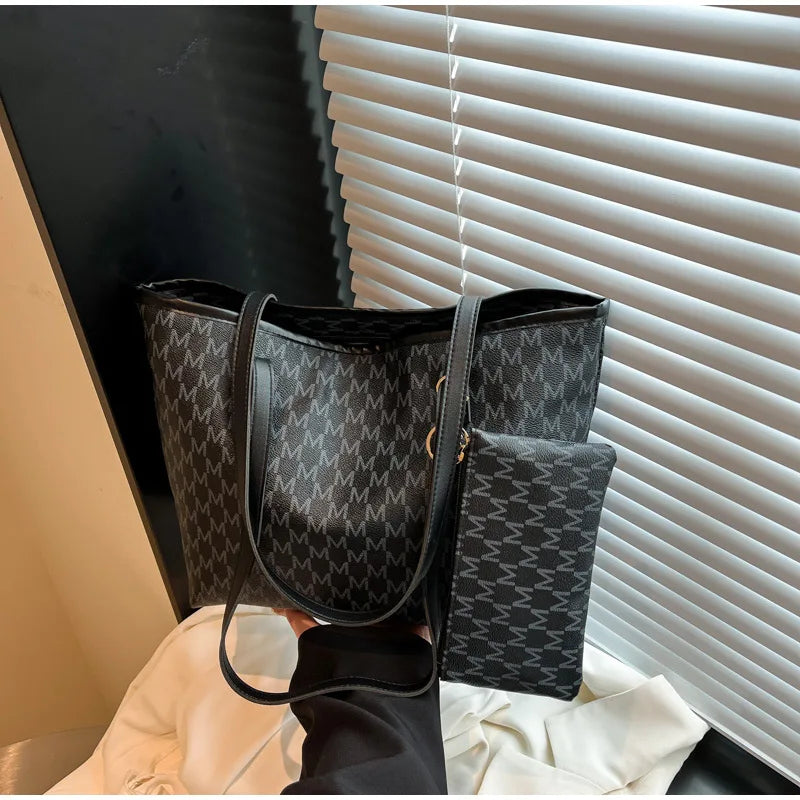 Luxury Women's Handbag Retro Casual Large Capacity Tote Bag Fashion Commuter Shoulder Bag High Quality Women Bag With Coin Purse