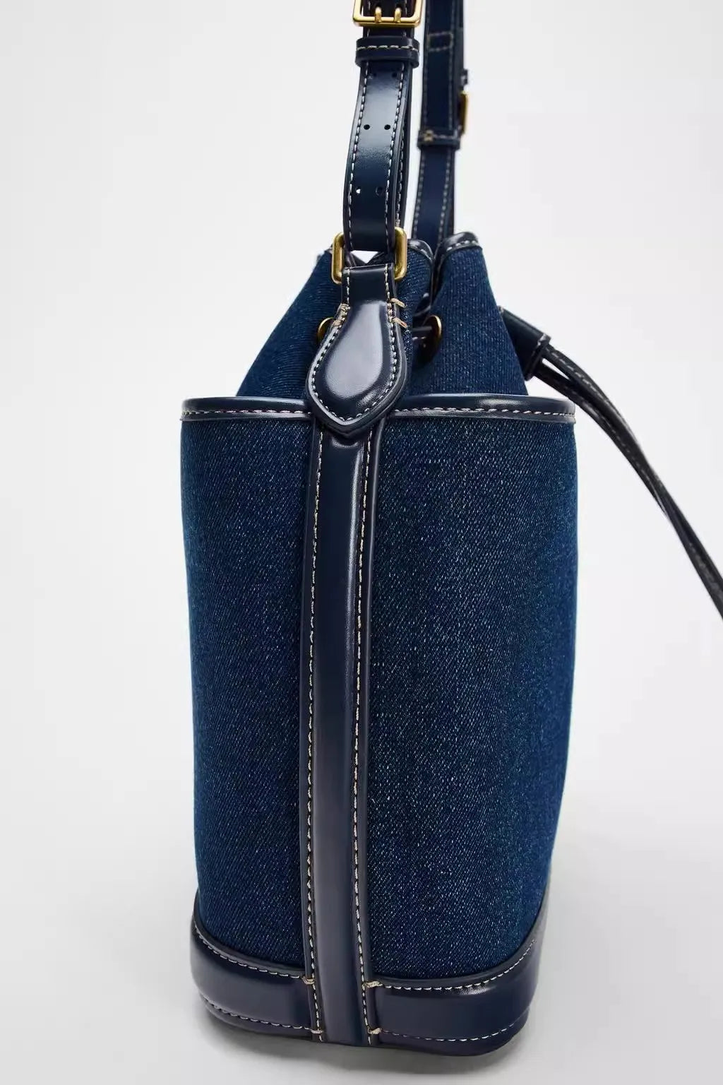 Fashion Denim Bucket Bags for Women Luxury Designer Handbags High Quality Canvas Shoulder Bag 2025 New Drawstring Women's Bag