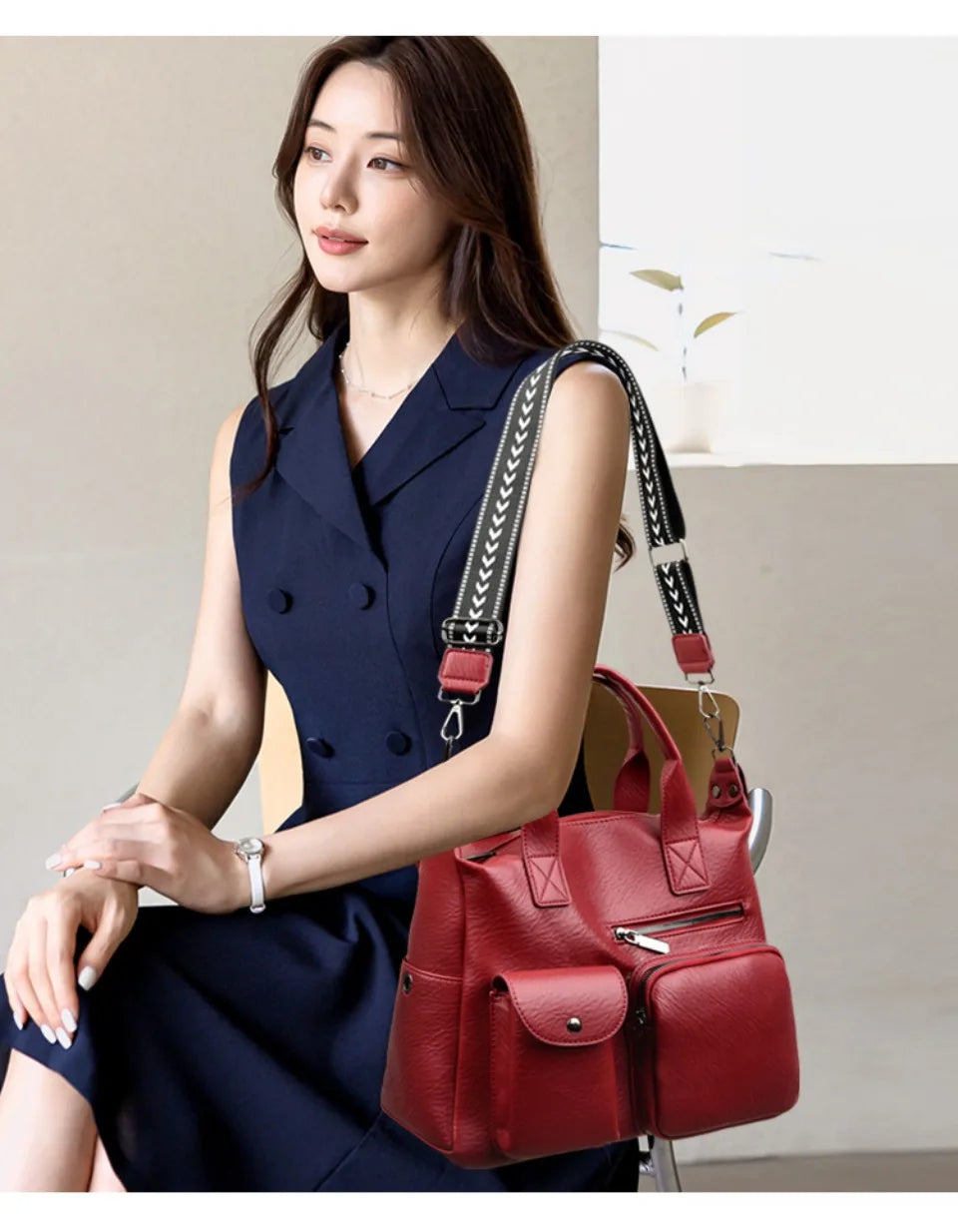 Luxury Shopping Handbags Female Shoulder Bags Designer PU Leather Crossbody Bags for Women Large Capacity Messenger Bag Tote