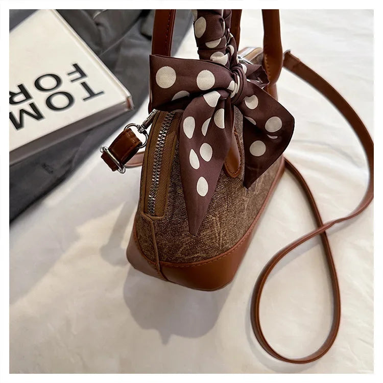 2024 New! Retro Stylish Ruffled Shell Bag - High - End Printed, Ideal for Women's Casual Outings & Versatile Use Free Shipping