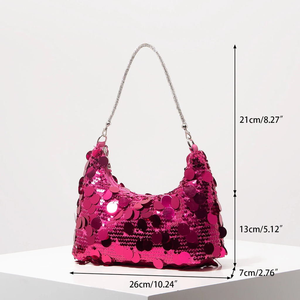 Luxury Sequin Bag，Concert Shoulder Bags，Prom Bag Dresses for Women，Bag for Women Elegant，Wedding Items，Party Bag（Random Pattern）
